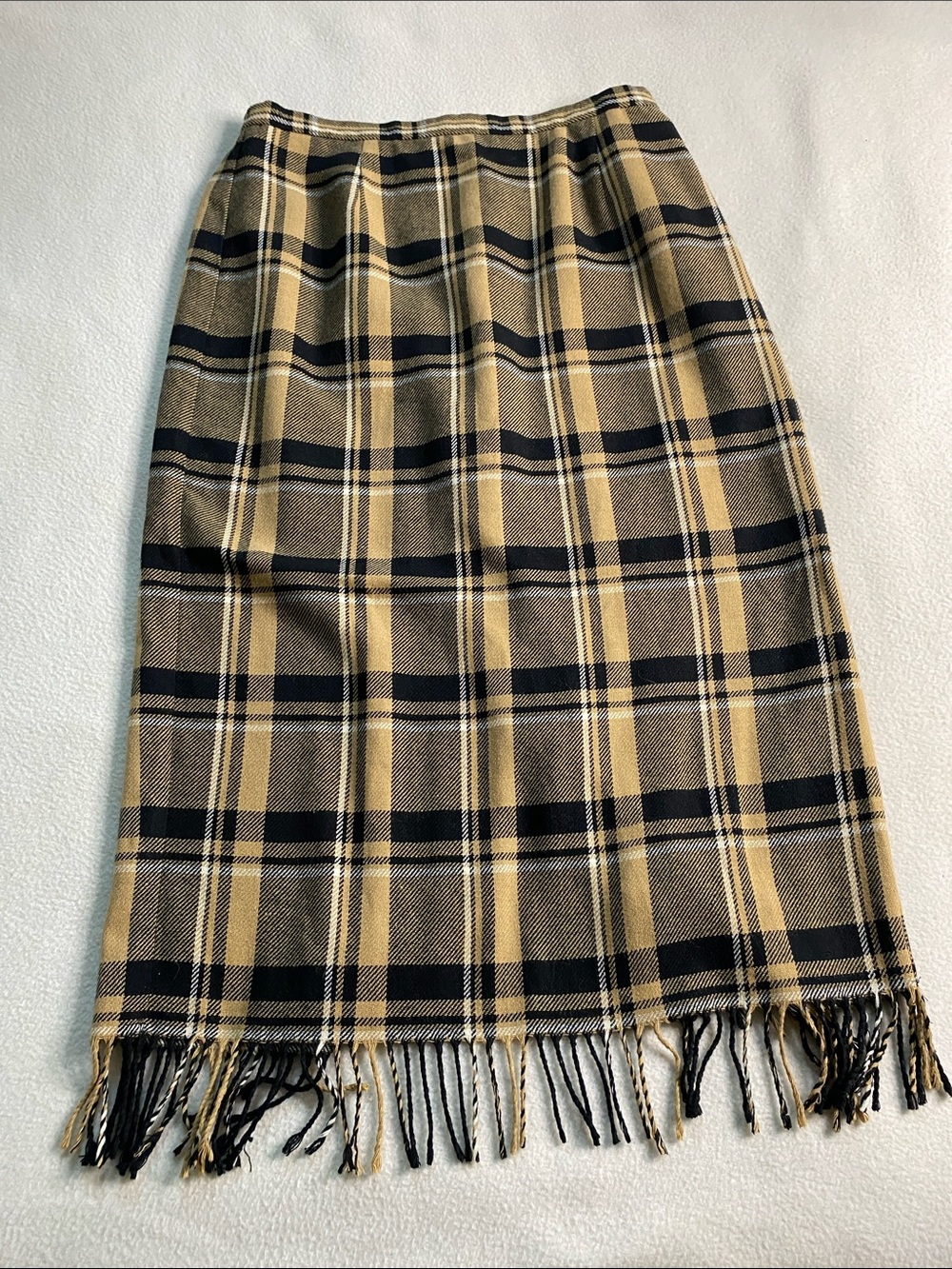 Vintage 90s a brown plaid fringe maxi skirt size 1416 requirements